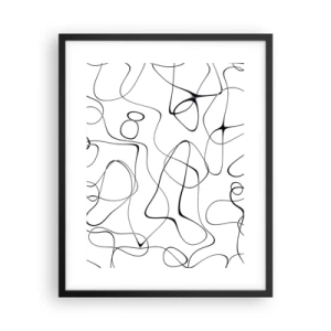 Affiche dans un cadre noir - Poster - Le chemin de la vie, les voies du hasard - 40x50 cm