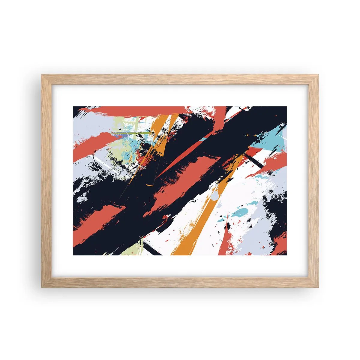 Affiche dans un chêne clair - Poster - Composition dynamique - 40x30 cm