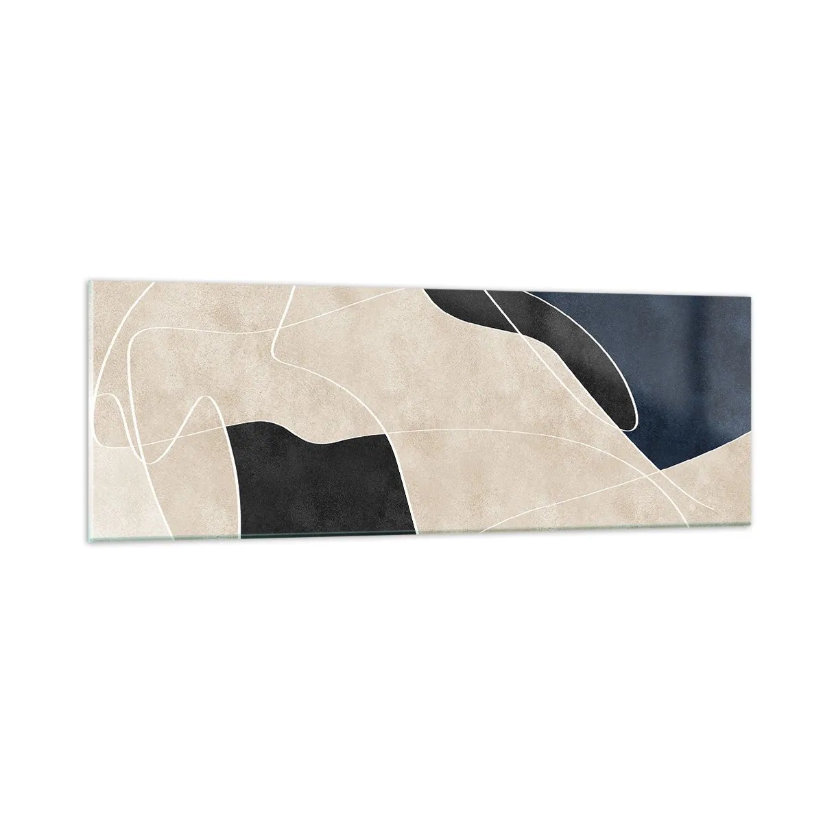 Impression sur verre - Image sur verre - Composition abstraite - contraste de couleurs - 90x30 cm