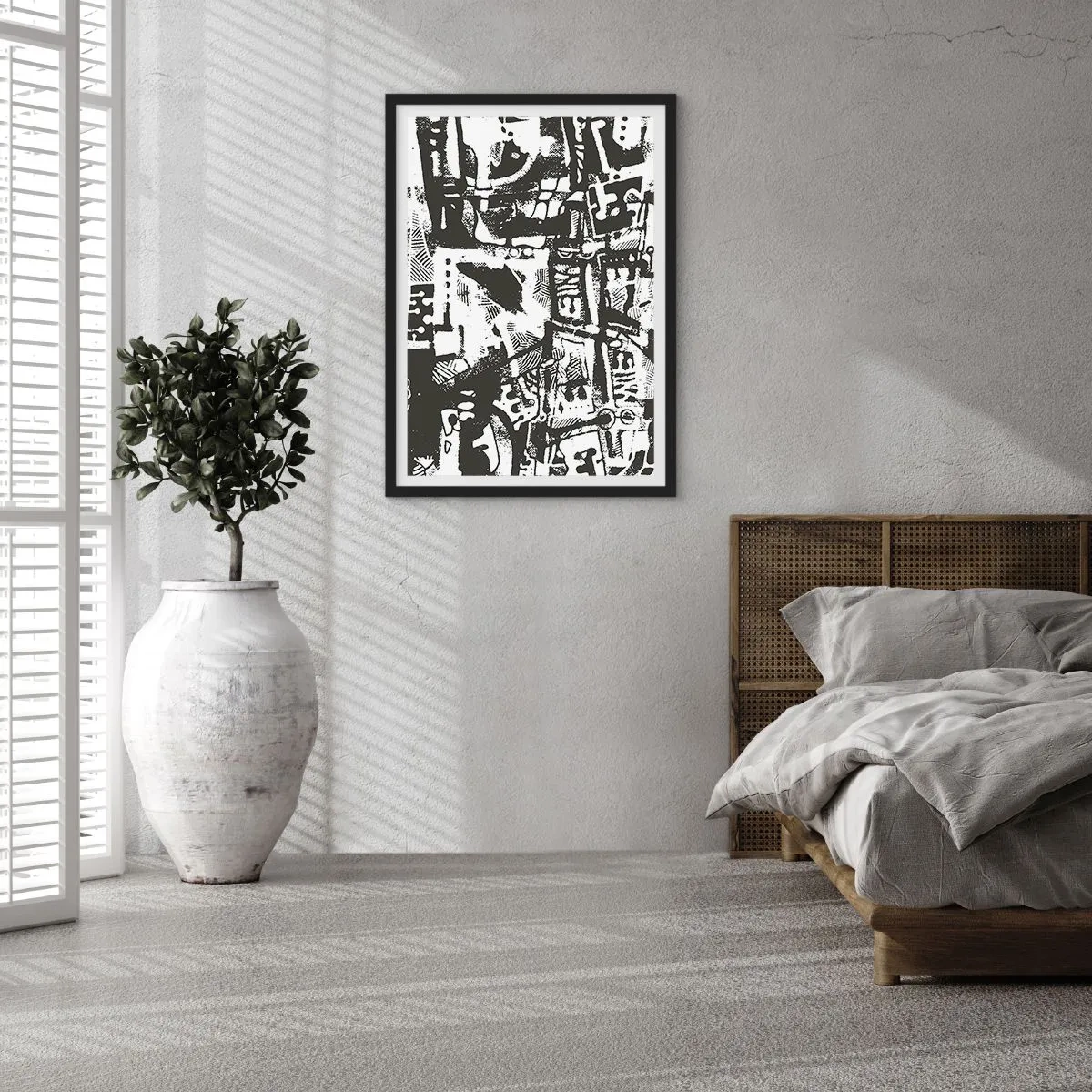 Affiche dans un cadre noir - Poster - Ordre ou chaos? - 61x91 cm