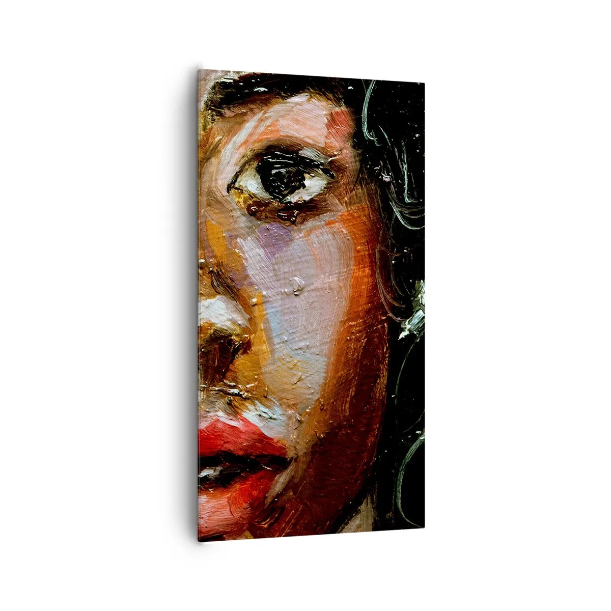 Impression sur toile - Image sur toile - Noir et brillant - 65x120 cm