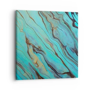 Impression sur toile - Image sur toile - Marée turquoise - 30x30 cm