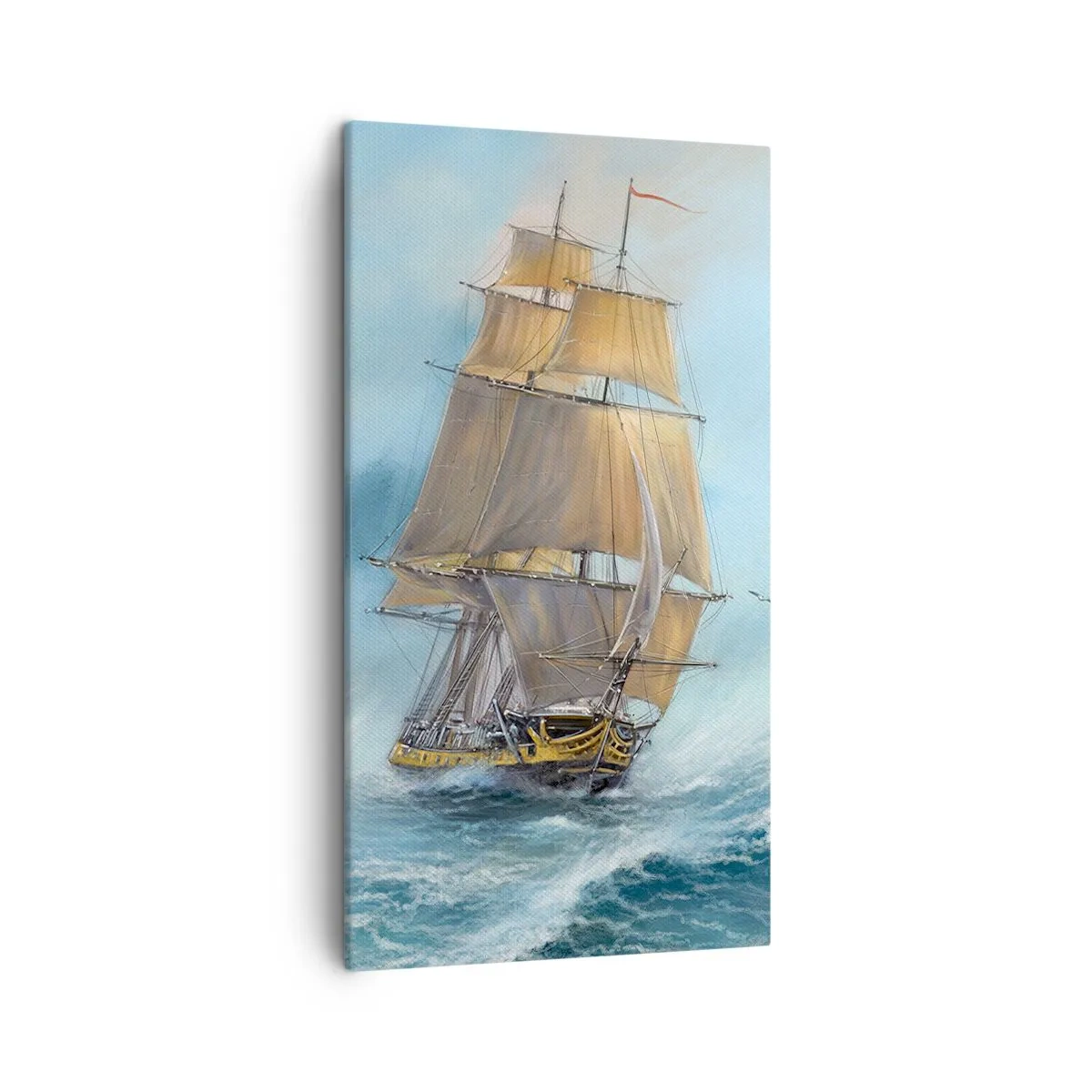 Impression sur toile - Image sur toile - Se précipitant sur les vagues - 45x80 cm