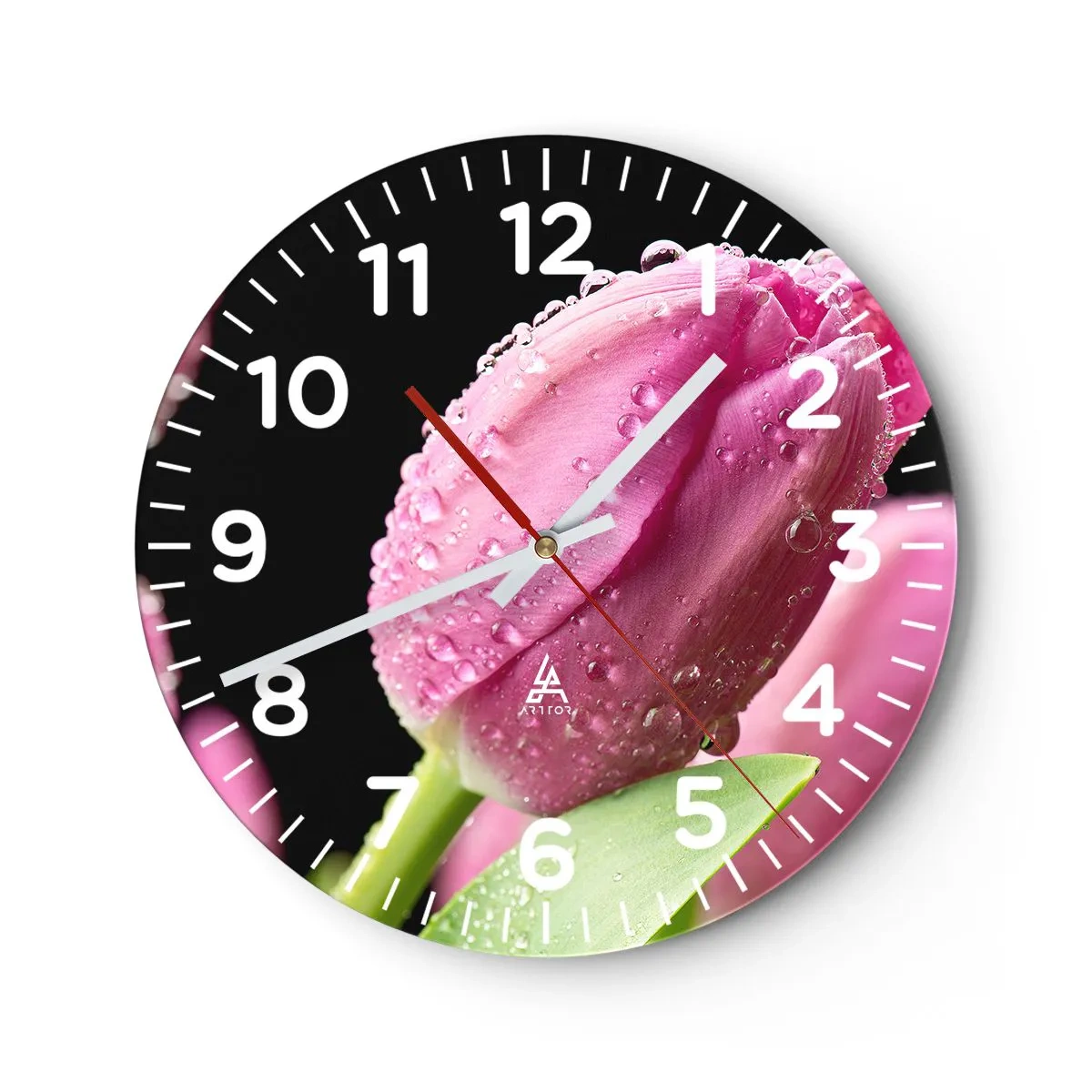 Horloge murale - Pendule murale - Rêve de lilas dans la rosée - 30x30 cm