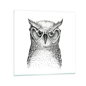 Impression sur verre - Image sur verre - Sagement et avec amour - 30x30 cm