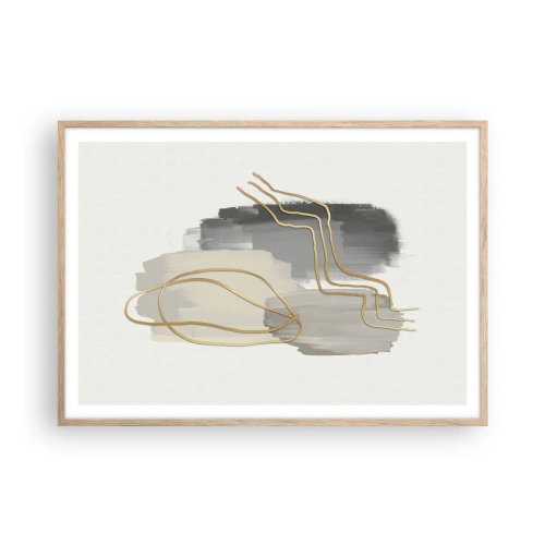 Affiche dans un chêne clair - Poster - Durée et mouvement - 100x70 cm