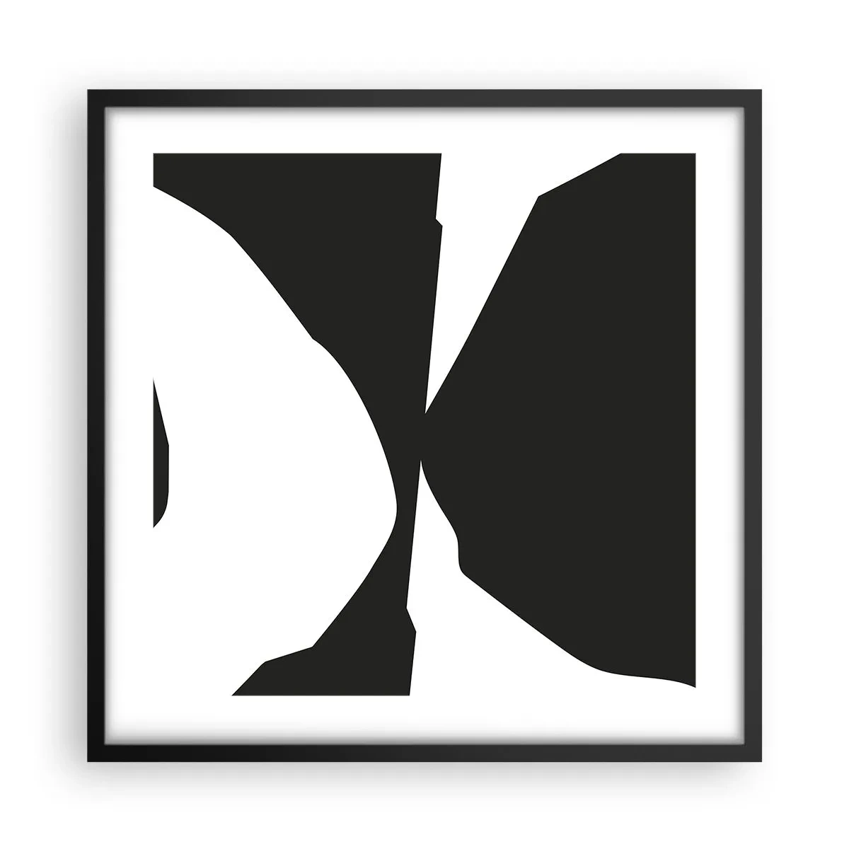 Affiche dans un cadre noir - Poster - Positif négatif - 50x50 cm