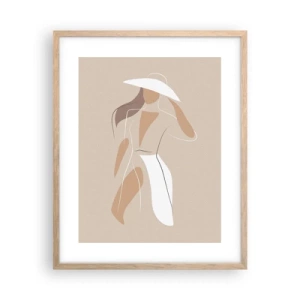 Affiche dans un chêne clair - Poster - Lea mode est un jeu - 40x50 cm