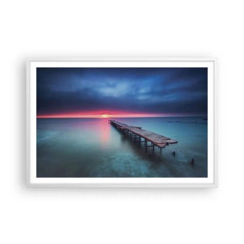 Affiche dans un cadre blanc - Poster - Entre le ciel et la terre - 91x61 cm