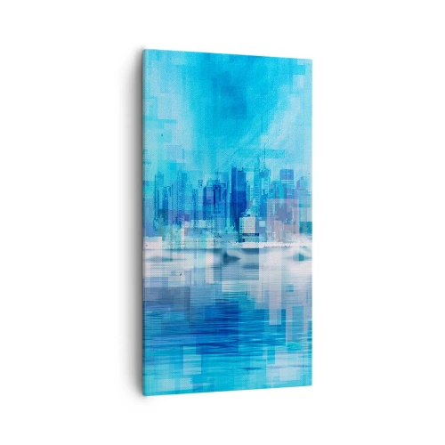 Impression sur toile - Image sur toile - Noyé dans le bleu - 55x100 cm