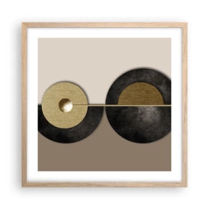 Affiche dans un chêne clair - Poster - Variations autour du cercle - 50x50 cm