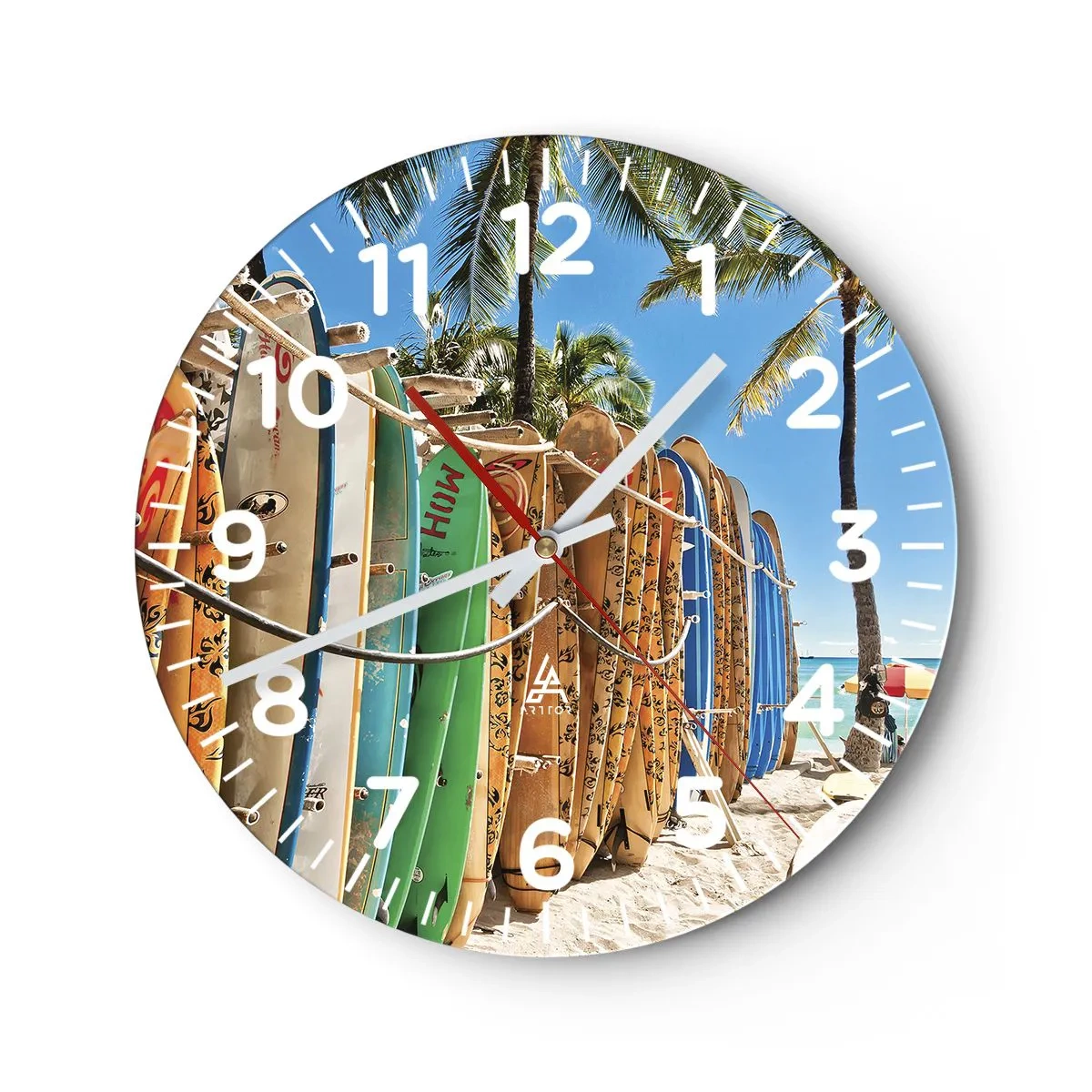 Horloge murale - Pendule murale - Jeux ensoleillés - 40x40 cm