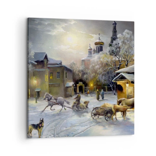 Impression sur toile - Image sur toile - La magie de l'hiver russe - 50x50 cm