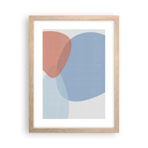 Affiche dans un chêne clair - Poster - Relations pastel - 30x40 cm