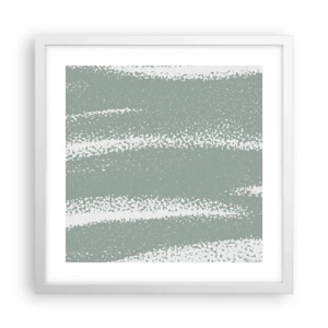 Affiche dans un cadre blanc - Poster - Abstraction dans un climat hivernal - 40x40 cm