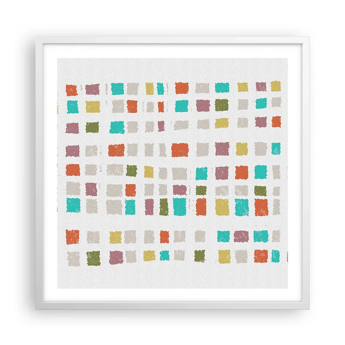 Affiche dans un cadre blanc - Poster - Jeu inconnu - 60x60 cm