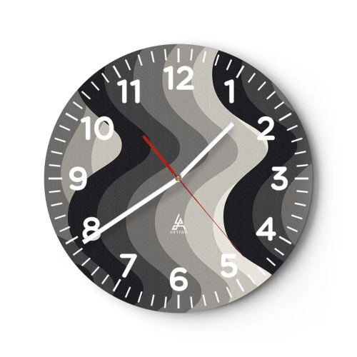 Horloge murale - Pendule murale - Vague après vague - 30x30 cm