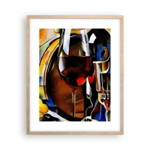 Affiche dans un chêne clair - Poster - Et le monde prend des couleurs - 40x50 cm