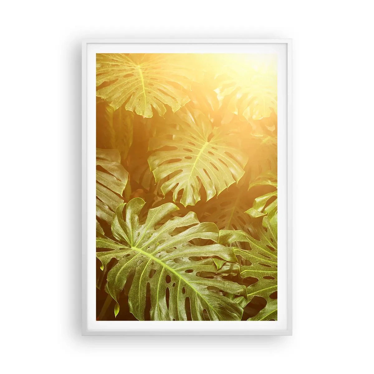 Affiche dans un cadre blanc - Poster - Se fondre dans la verdure - 70x100 cm