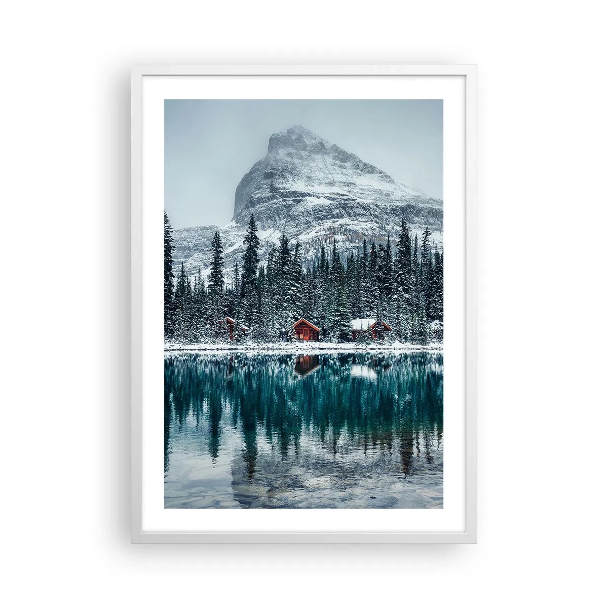Affiche dans un cadre blanc - Poster - Retraite canadienne - 50x70 cm