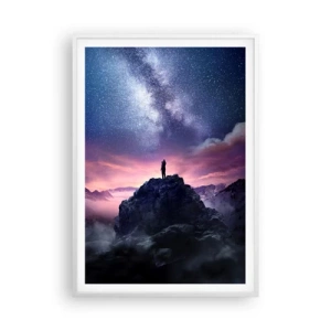 Affiche dans un cadre blanc - Poster - Et il a ressenti la vie - 70x100 cm