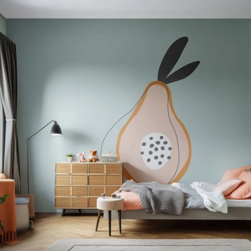Papier Peint Photo Premium Canvas - Pénétrer la nature des choses - Graphique, Poire, Morceau - 450x315 cm
