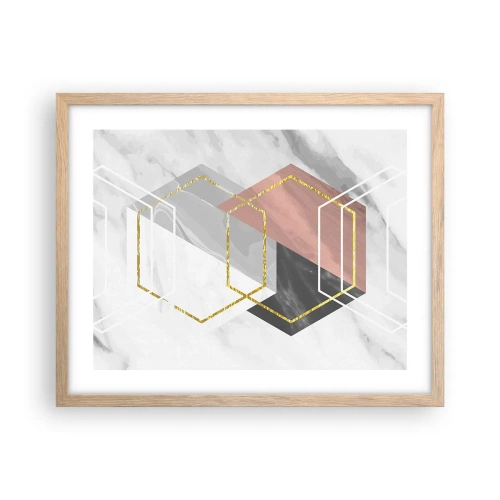 Affiche dans un chêne clair - Poster - Composition en chaîne - 50x40 cm