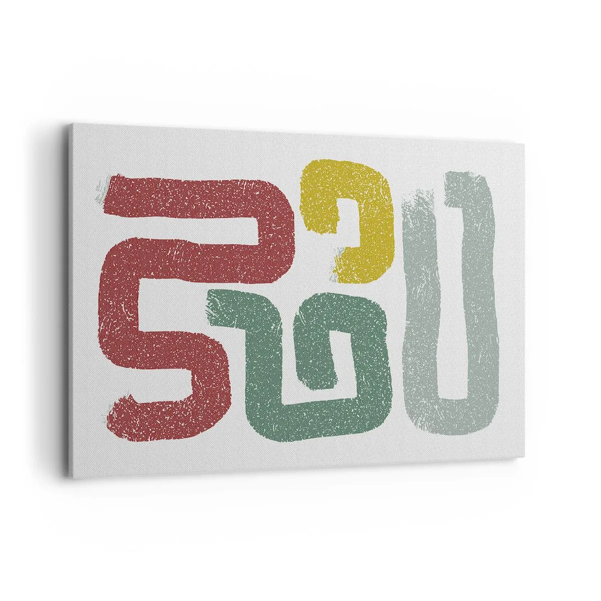 Impression sur toile - Image sur toile - Motifs géométriques colorés dans un style abstrait - 100x70cm - Dans une langue inconnue - Décoration murale moderne pour le salon et la chambre ARTTOR