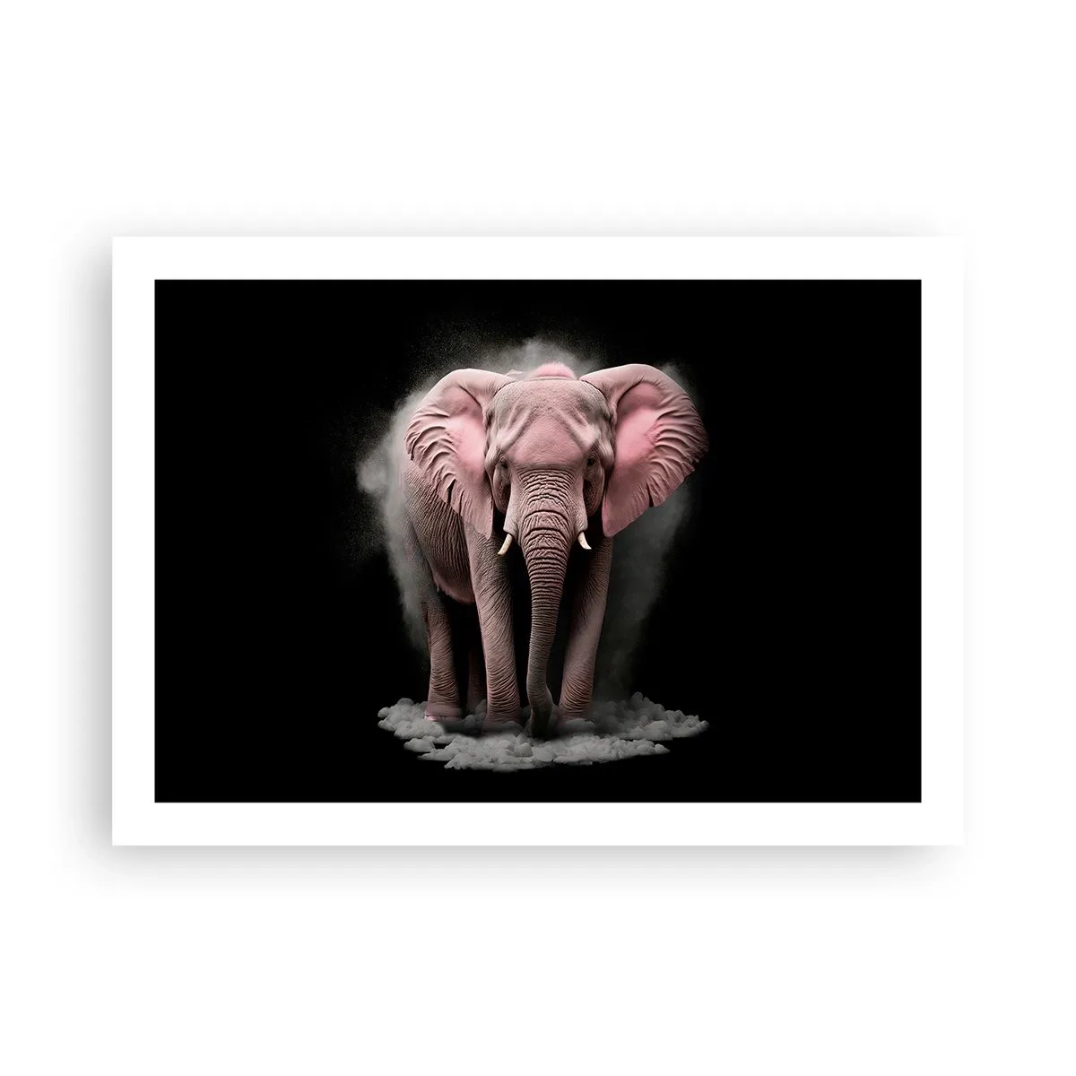 Affiche - Poster - Ne pensez pas à un éléphant rose ! - 70x50 cm