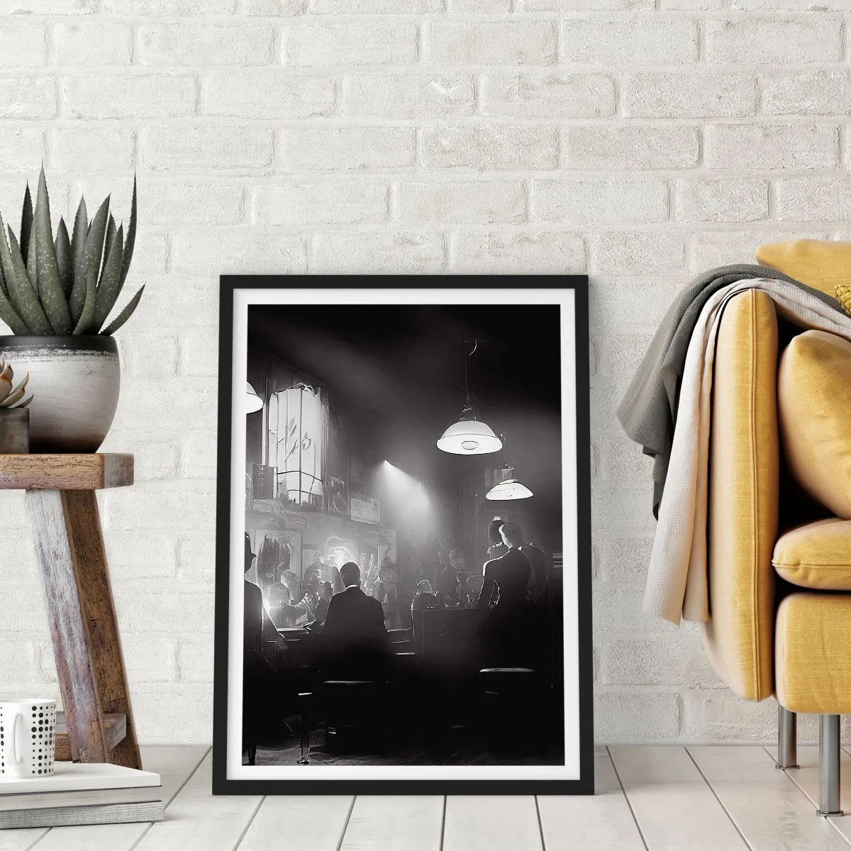 Affiche dans un cadre noir - Poster - Dans une ambiance jazz - 61x91 cm