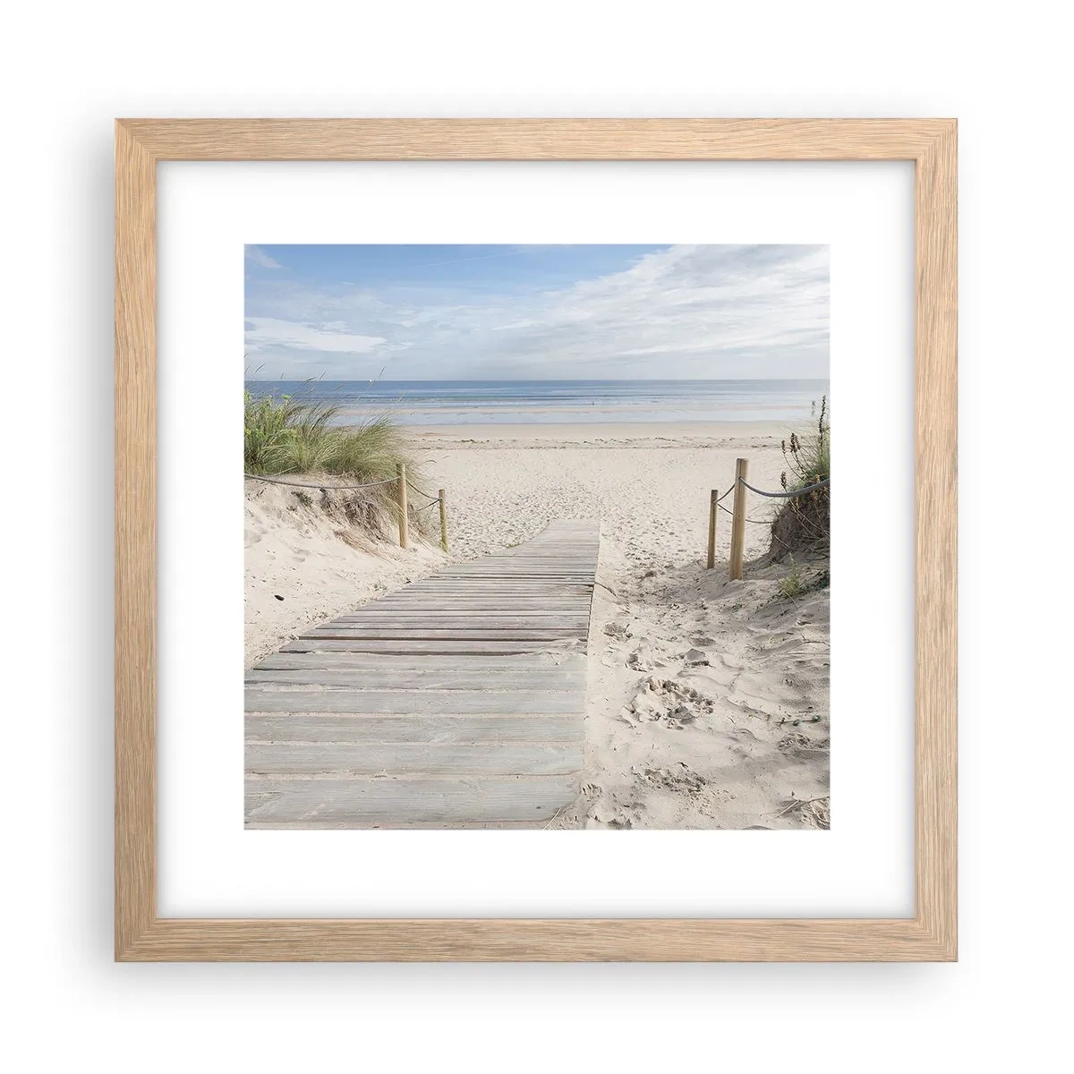 Affiche dans un chêne clair - Poster - A l'horizon - 30x30 cm