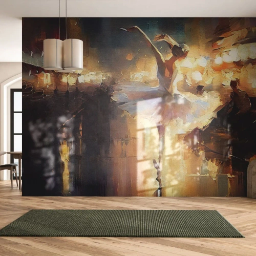 Papier Peint Photo Standard Eco - Miracle dans la rue - Ballerine, Danse, Couleur à l'huile - 150x105 cm