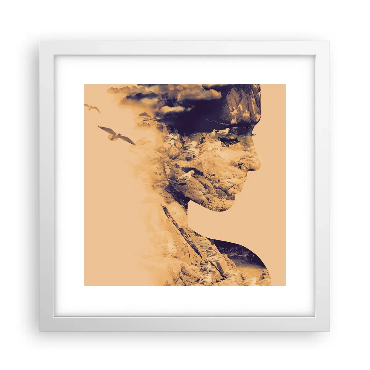 Affiche dans un cadre blanc - Poster - Beauté de la nature - 30x30 cm