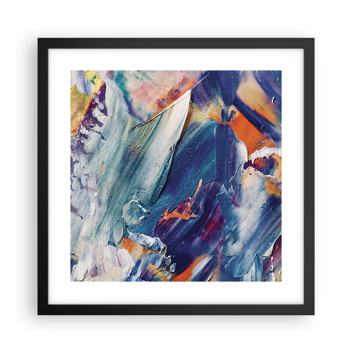 Affiche dans un cadre noir - Poster - Confusion des couleurs - 40x40 cm