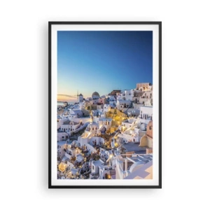 Affiche dans un cadre noir - Poster - L'essence de la grecque - 61x91 cm