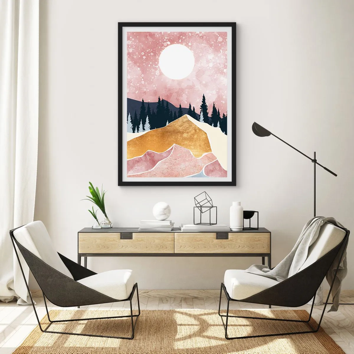 Affiche dans un cadre noir - Poster - Gardien de la nuit - 30x40 cm