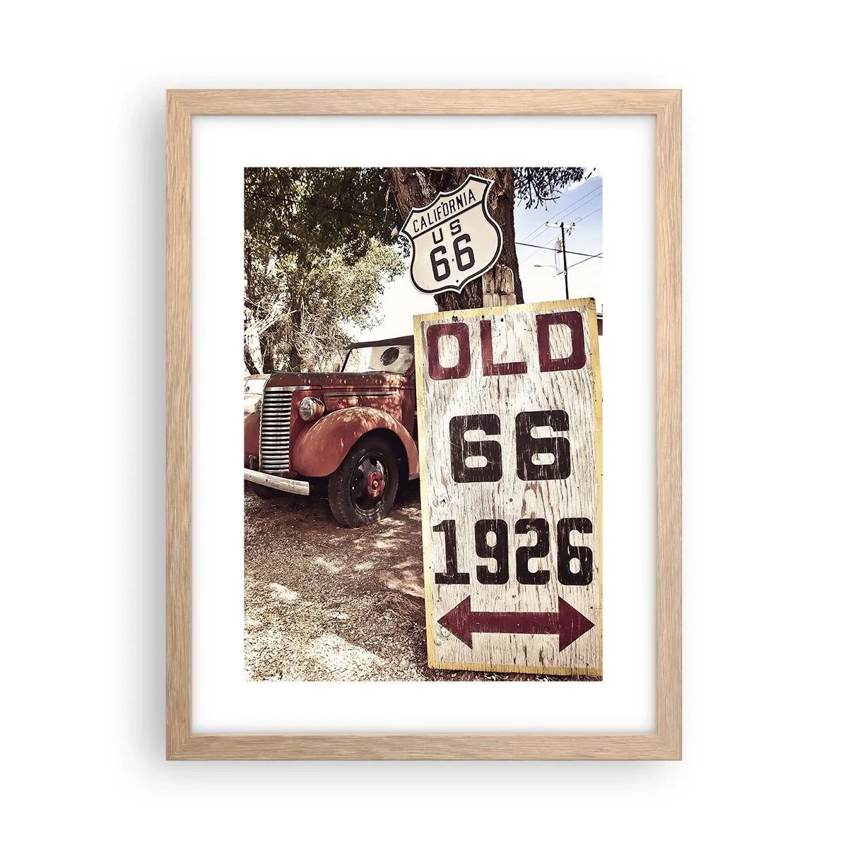 Affiche dans un chêne clair - Poster - La légende de la province américaine - 30x40 cm