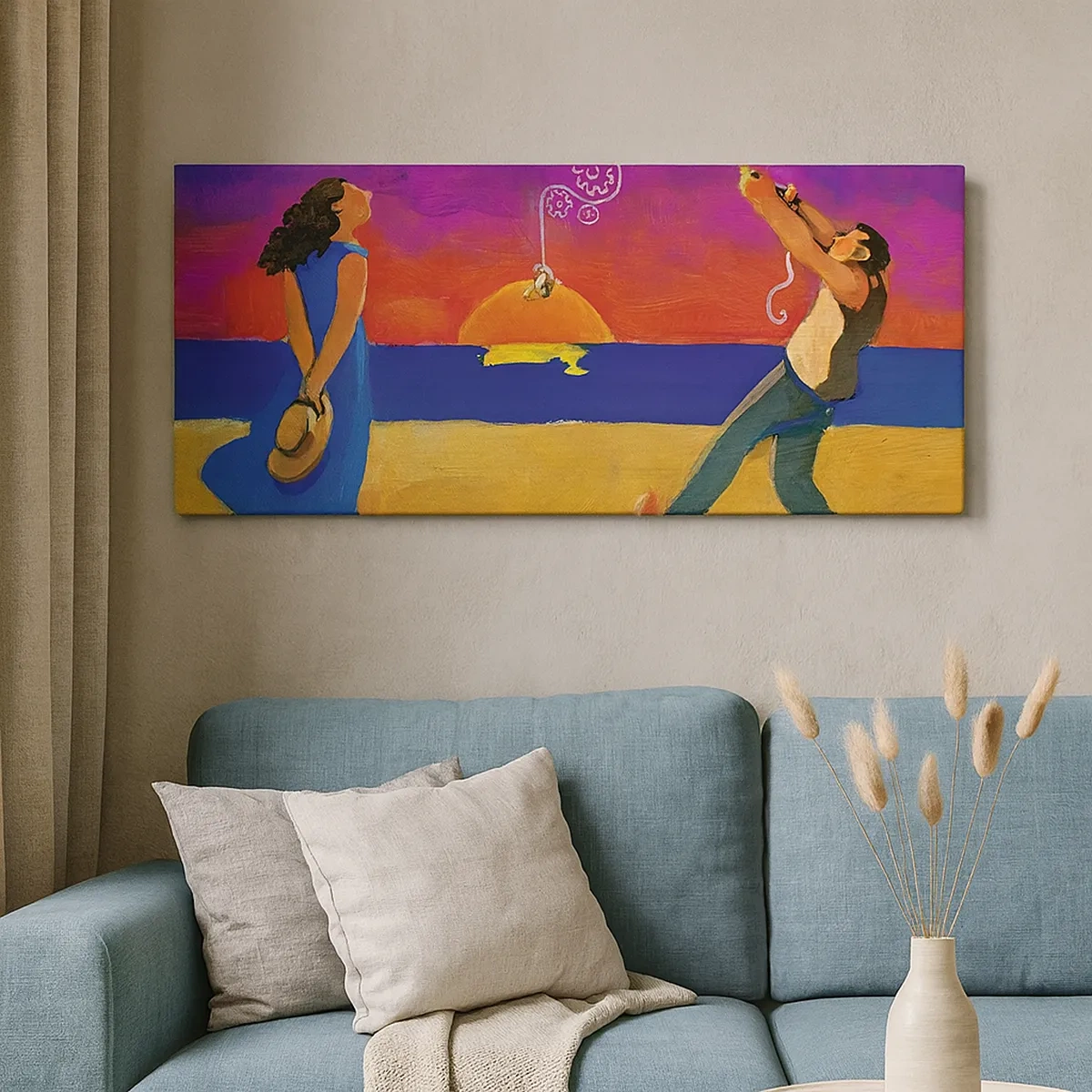 Impression sur toile - Image sur toile - Plus qu'une étoile dans le ciel - 30x30 cm