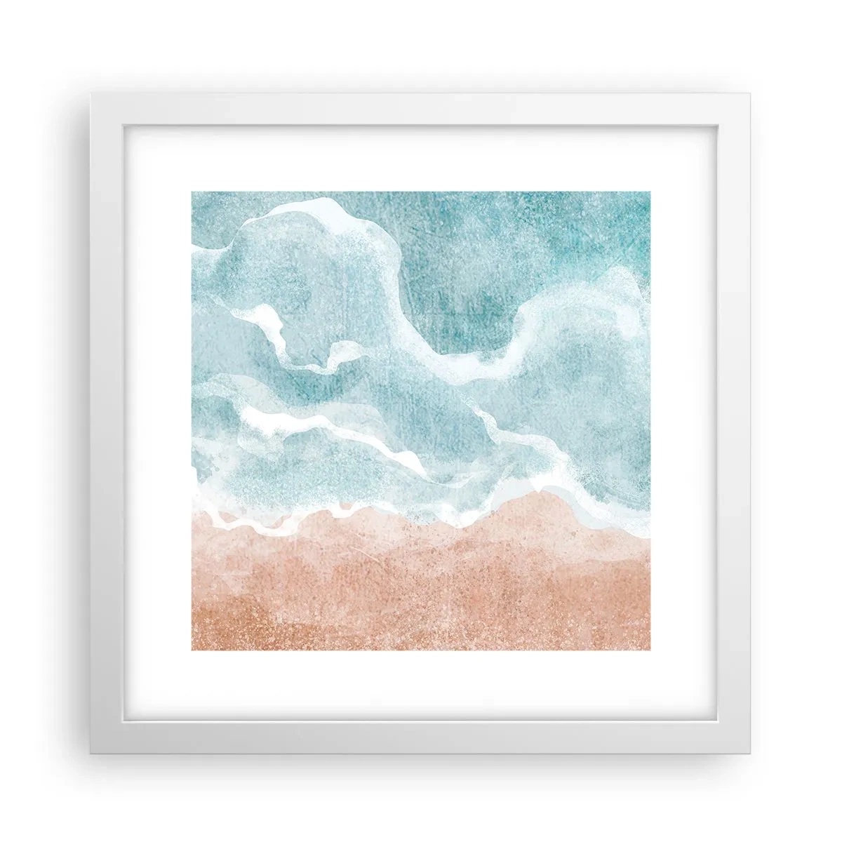 Affiche dans un cadre blanc - Poster - Abstraction du nuage - 30x30 cm