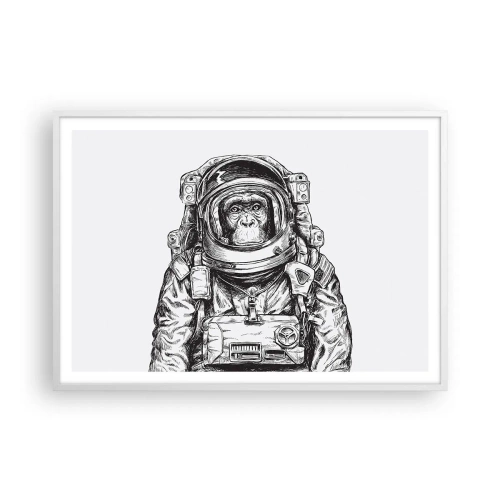 Affiche dans un cadre blanc - Poster - Évolution alternative - 100x70 cm