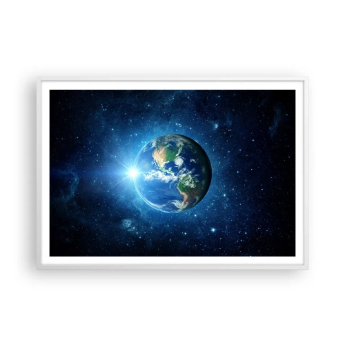 Affiche dans un cadre blanc - Poster - Nous sommes au paradis - 100x70 cm