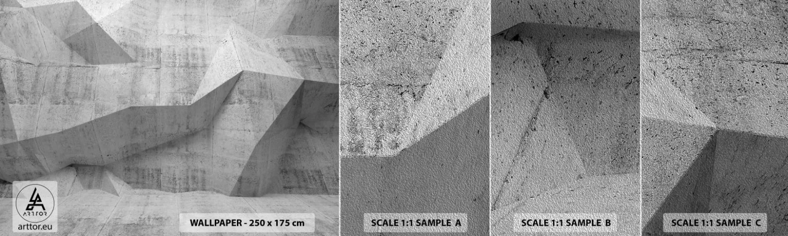 Échantillon de Papier Peint Premium Sand - Un vrai challenge - Abstraction, Morceau, 3D - 100x30 cm