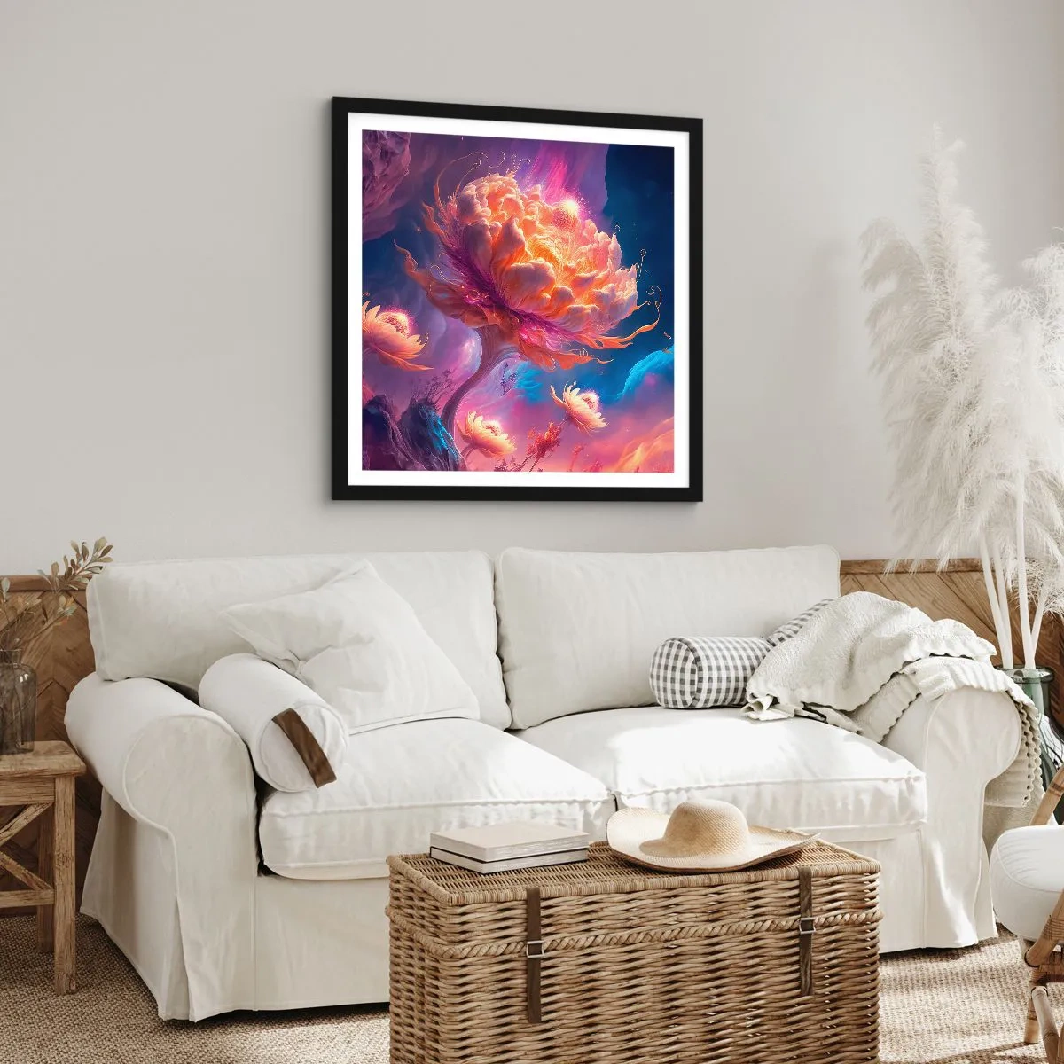 Affiche dans un cadre noir - Poster - Un autre monde - 30x30 cm