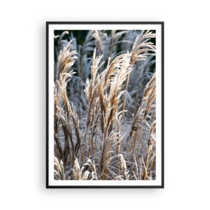 Affiche dans un cadre noir - Poster - Habillé de givre - 70x100 cm