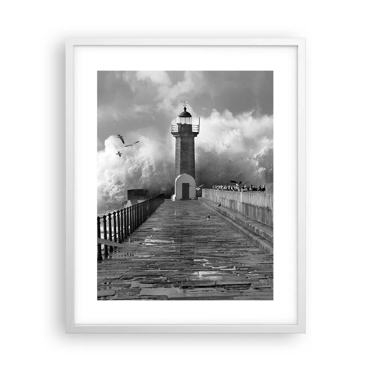 Affiche dans un cadre blanc - Poster - Sans peur - 40x50 cm