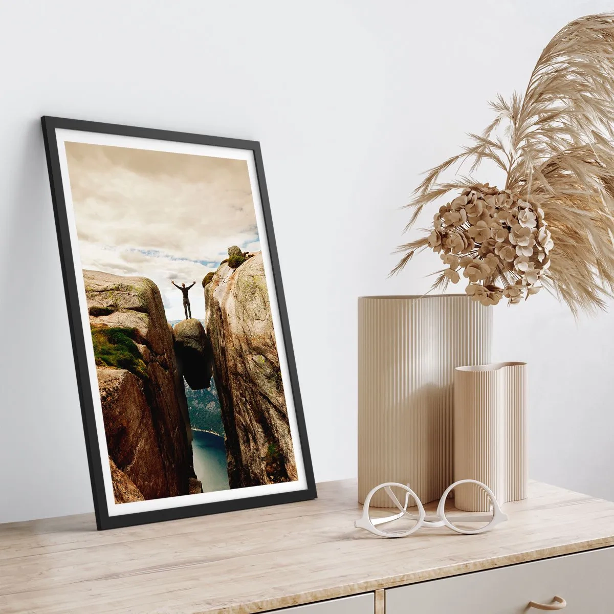 Affiche dans un cadre noir - Poster - Comment vous sentez-vous§ - 30x40 cm