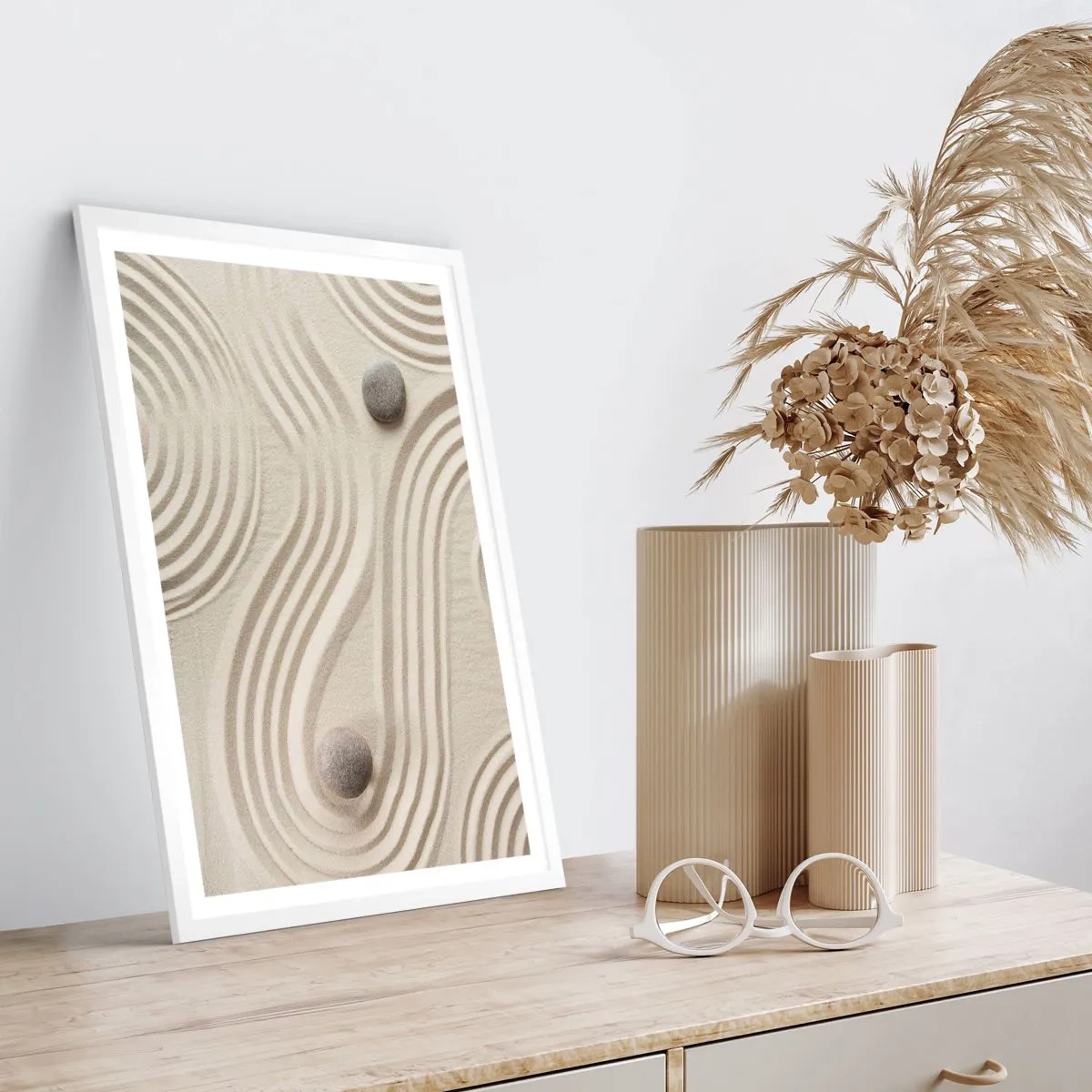 Affiche dans un cadre blanc - Poster - Touche de chaleur - 70x100 cm