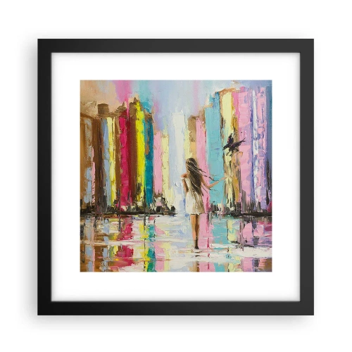 Affiche dans un cadre noir - Poster - Viens avec moi - 30x30 cm