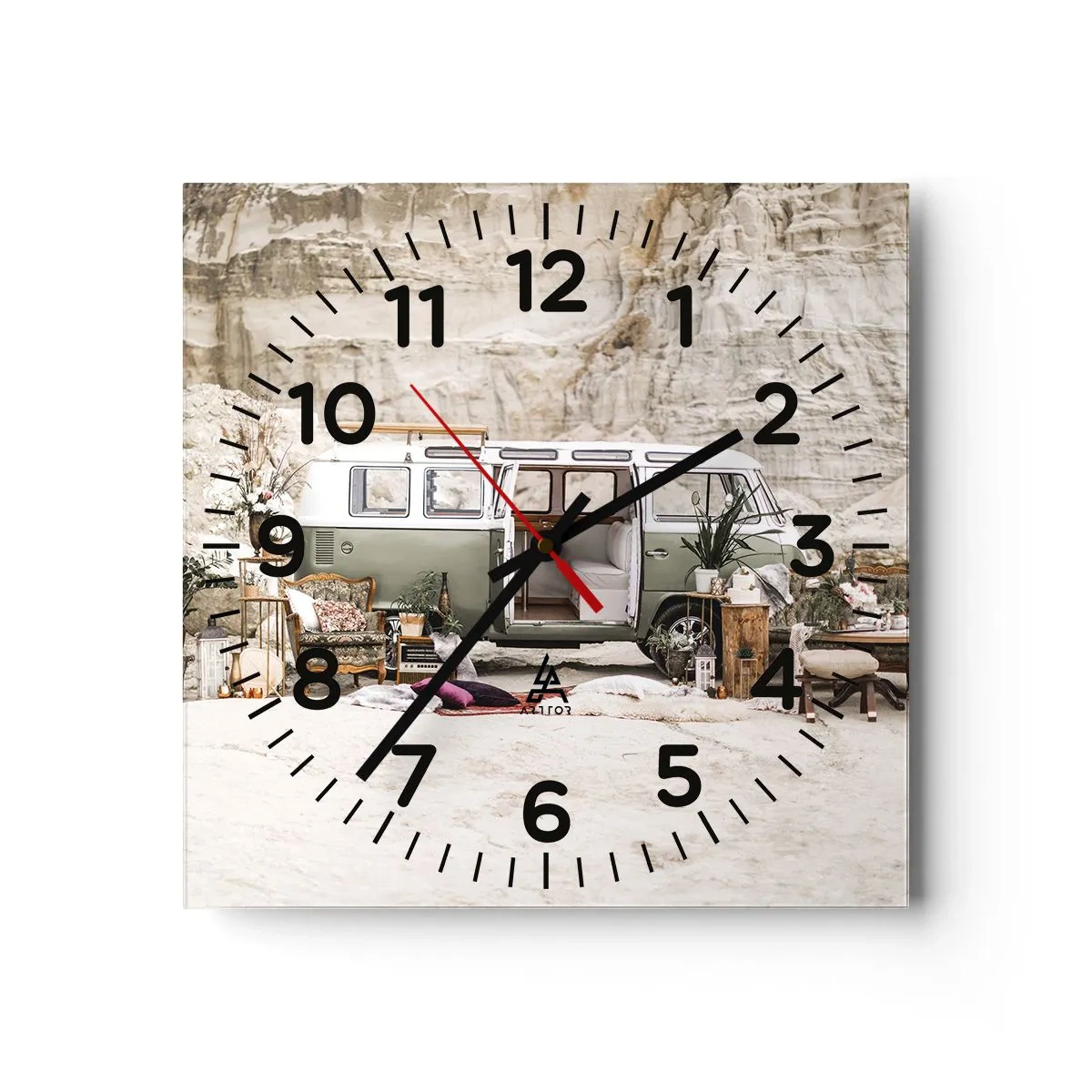Horloge murale - Pendule murale - Il est temps de commencer le voyage - 30x30 cm