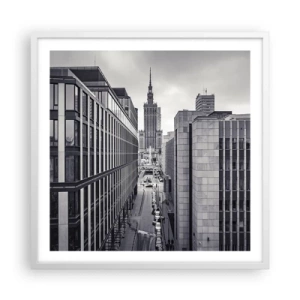 Affiche dans un cadre blanc - Poster - Vallée de Varsovie - 60x60 cm